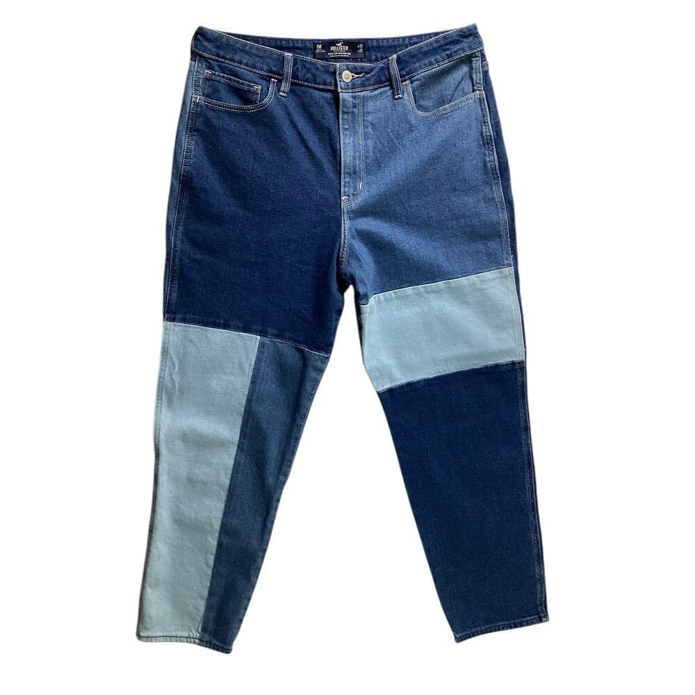 Hollister Ultra High Rise Mom Jeans Colorblock patchwork 15R